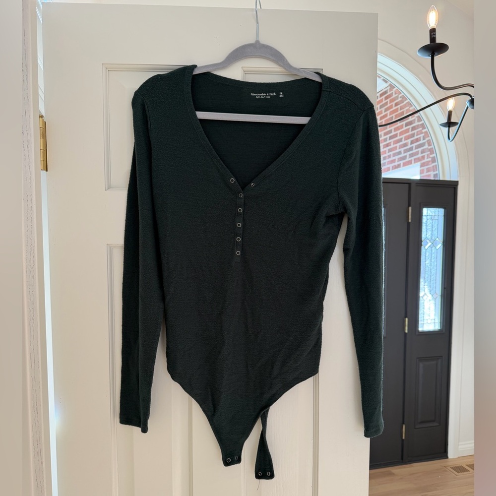 Dark Green Long Sleeve Bodysuit